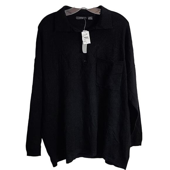 RDI Black Sweater with Front Chest Pocket, NWT, Small - Picture 1 of 9